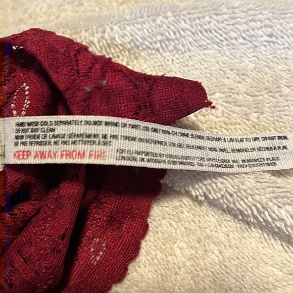 Free People Galloon Racerback Bralette Medium Maroon - Picture 8 of 8